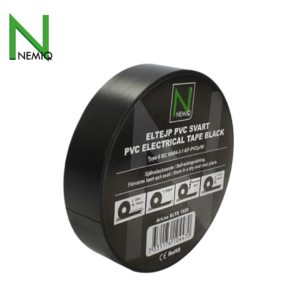Nemiq - Svart eltejp L20m 19mm