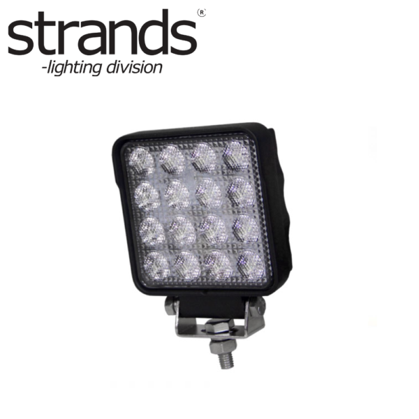 Strands Arbetslampa LED Kvadrat 25W Lummen 2200 9-32V