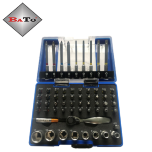 BaTo - Hylsa/Bitssats 1/4", 60 delar