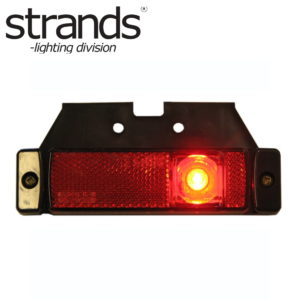 Strands positionsljus LED Röd med fäste