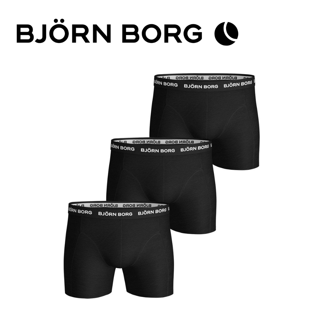 Björn Borg Boxerkalsonger Bomull Svart 3-pack