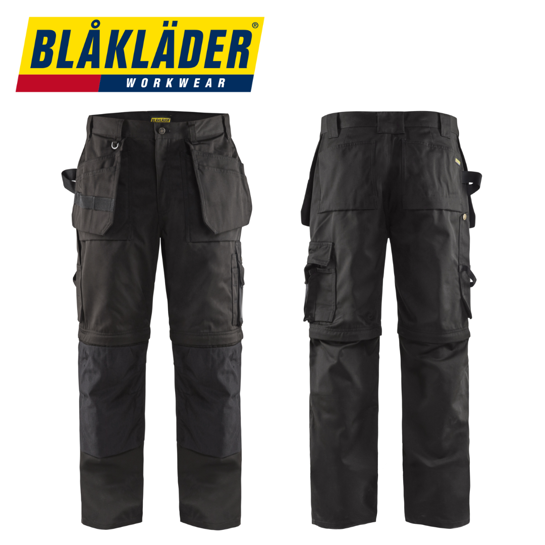 Blåkläder Midjebyxa Zip-Off Svart C60