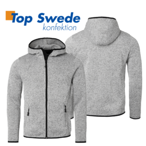 Grå hoodie med dragkedja