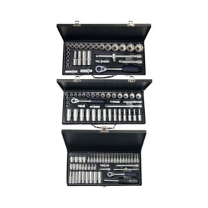 BATO Kombipaket. Sockelset 10-36mm 1/2 ", sockelset 6-24mm 3/8", sockelset 4-14mm 1/4 ". 112 delar