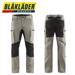 Blåkläder - Servicebyxa med stretch paneler - Stone/Svart