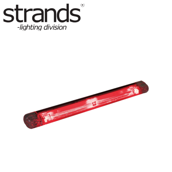 Strands fiberoptiskt positionsljus röd
