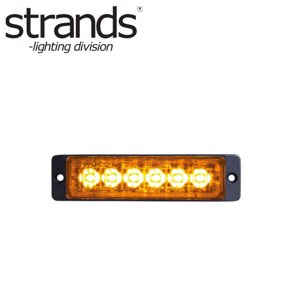 Strands varningsblixtljus 6 LED orange