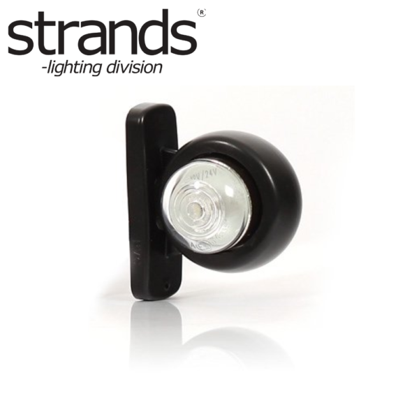 Strands eyeball positionsljus vit/röd LED
