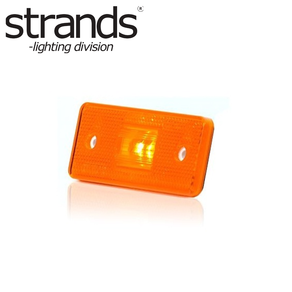 Strands rektangulär sidomarkering med LED/reflex