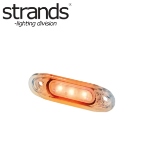 Strands vitt/orange glas sidomarkering LED