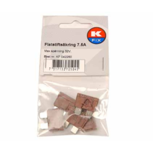 Flatstiftsäkringar 7,5 A 5-pack