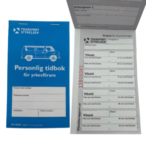 Personlig tidbok för yrkesförare