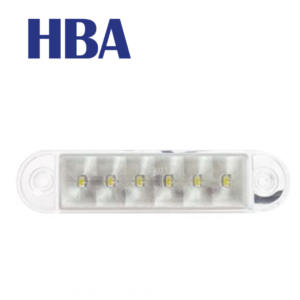 HBA - Vitt Positionsljus LED 12/24V