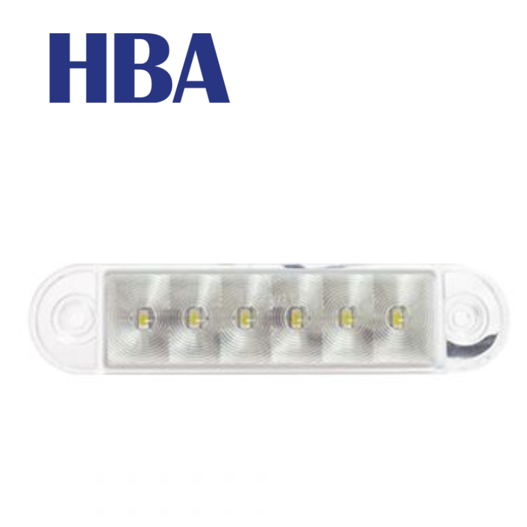 HBA - Vitt Positionsljus LED 12/24V