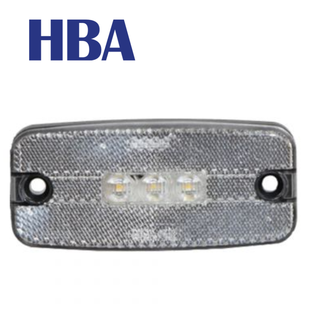 HBA - Vitt Positionsljus LED 12/24V