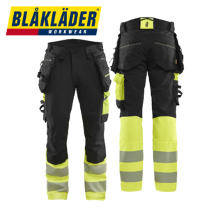 Blåkläder - Varselbyxa med 4-vägsstretch svart/gul