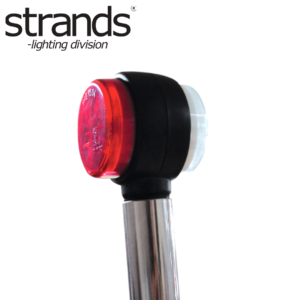Strands - Pejlstång Vit/Röd LED 12/24V