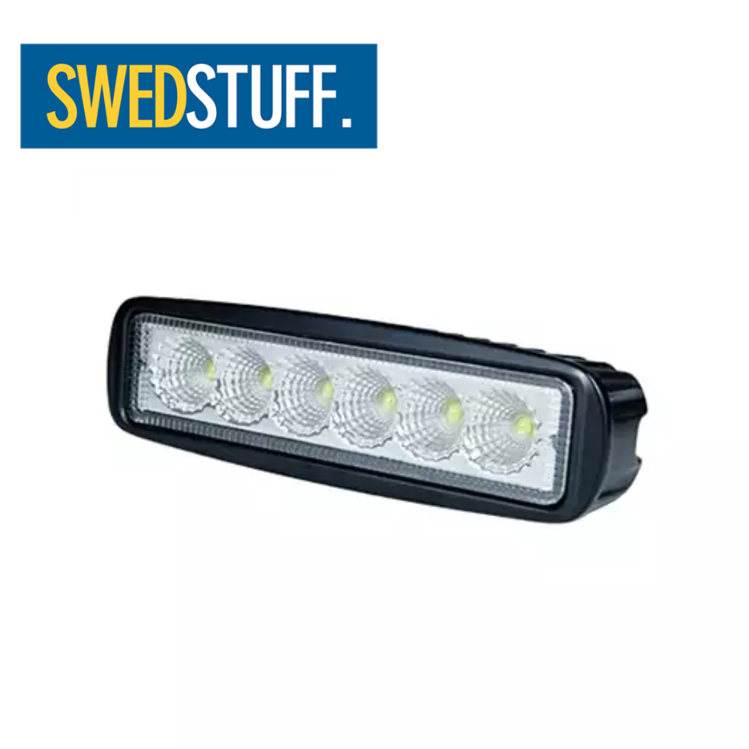 Swedstuff - Arbetslampa 6 LED, 18W 12-24V DC