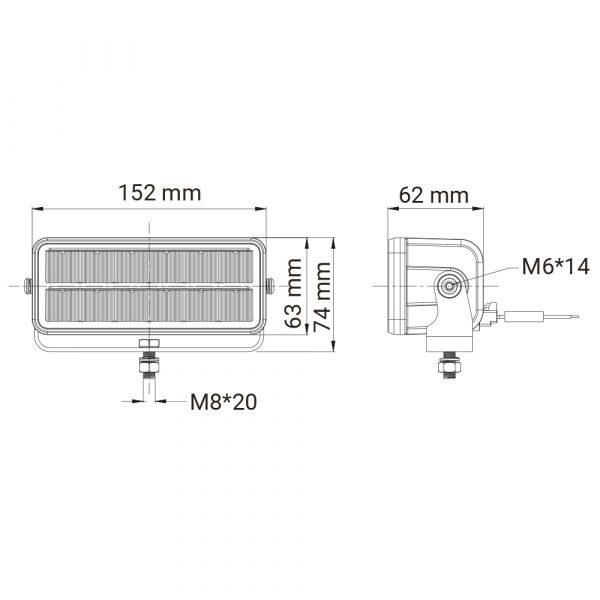 HBA - Extraljusramp med Reflektor 60W - Bild 2