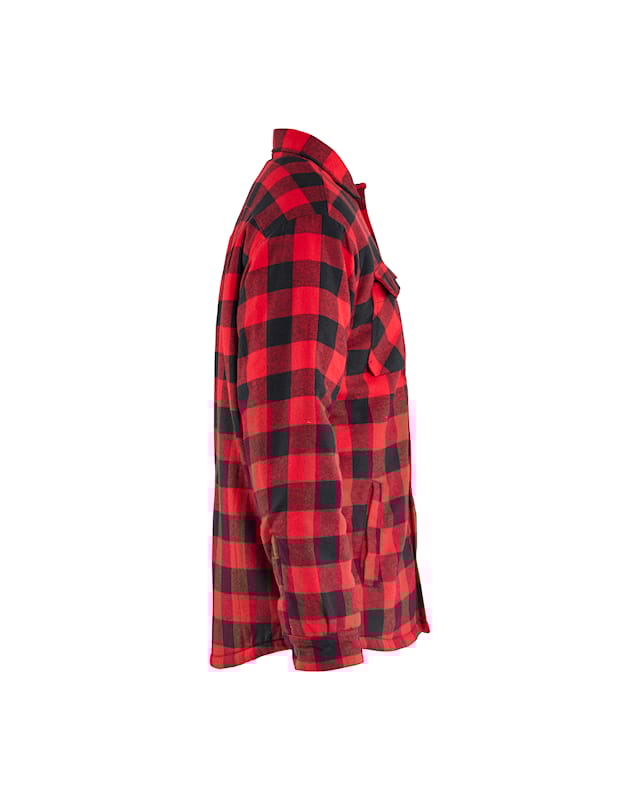 Blåkläder - Pilefodrad flanellskjorta Röd/Svart 4704 - Bild 4